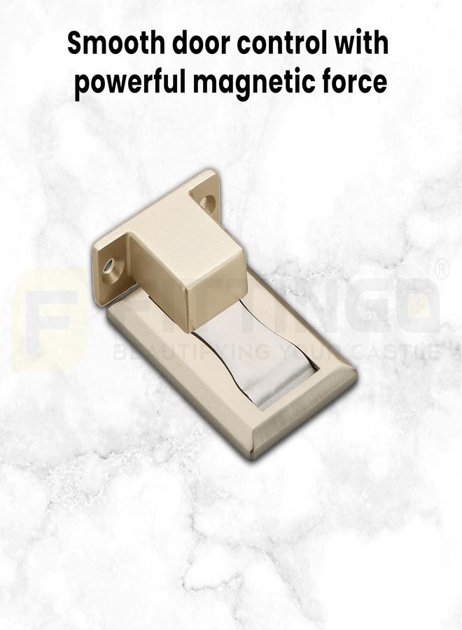 FITTINGO Premium Concealed Magnetic Door Stopper/Door Stopper Magnetic/Stainless Steel Floor Mount Door Magnet/Stylish Stopper for Home/Office and Hotels - Matt Finish - Square - (Pack of 1) - Image 4